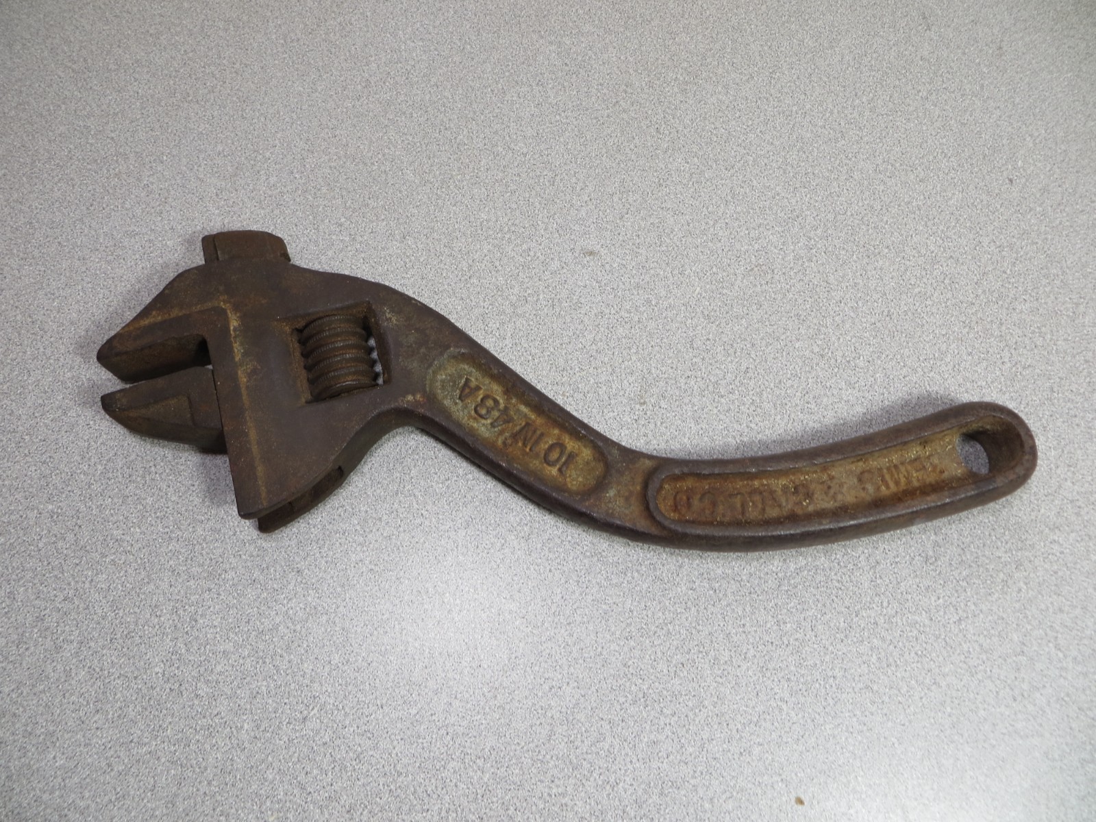 10″ Bemis & Call Co. Adjustable Wrench B & C 48A Clean Works USA Antique