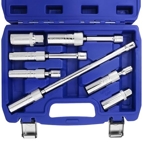 7 PCS Magnetic Swivel Spark Plug Socket Set, Includes 9/16-inch,