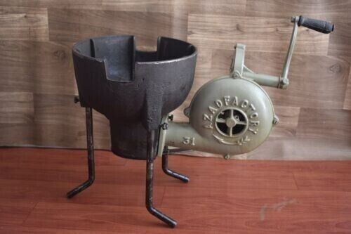 Vintage Style Coal Forge Furnace Blacksmith’s Forge with Hand Blower for Forging