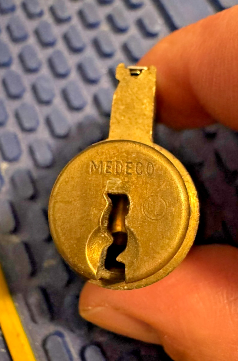 Vintage Pre-1971 Logo Medeco Original KIK Cylinder with Working Key