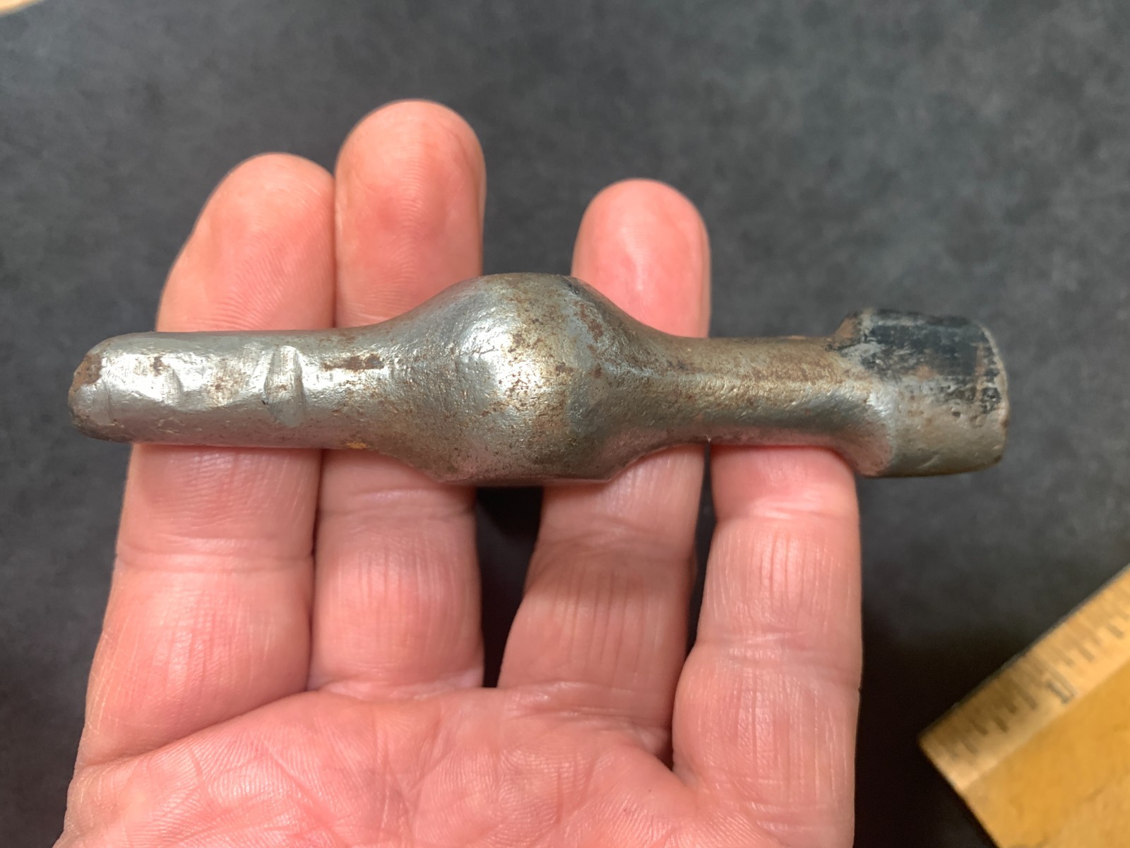 Antique Vintage Cast Iron T Handle Valve Key Wrench Multi- Tool Stamped “C”