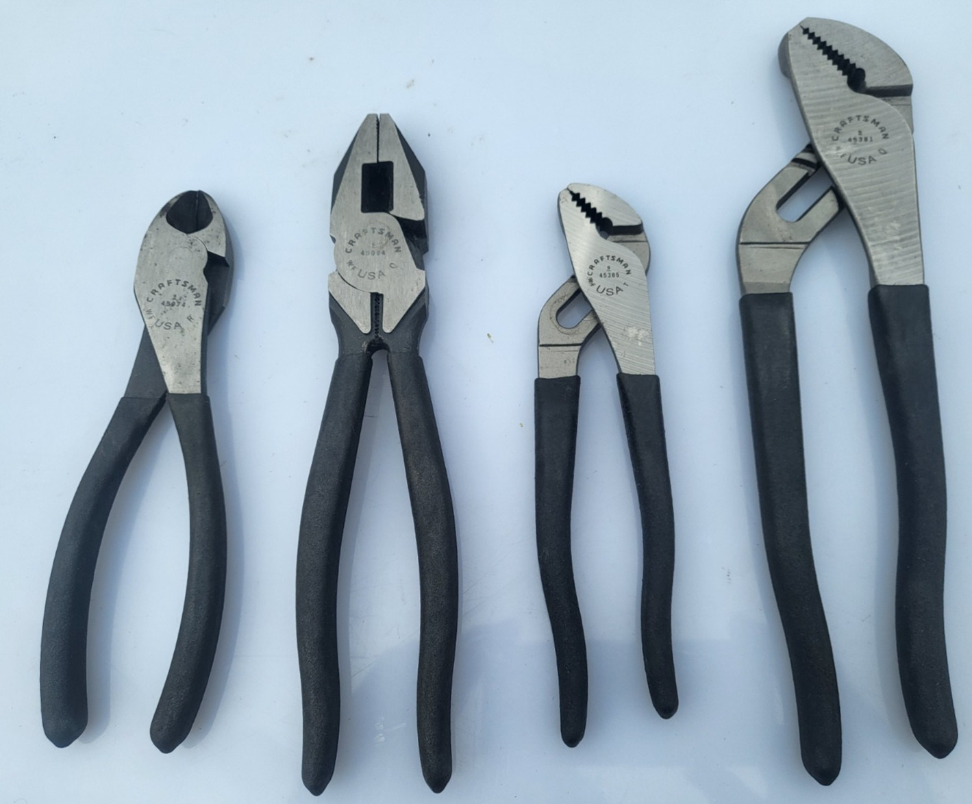 VINTAGE CRAFTSMAN WF Pliers Lot 45381 45094 45074 45385