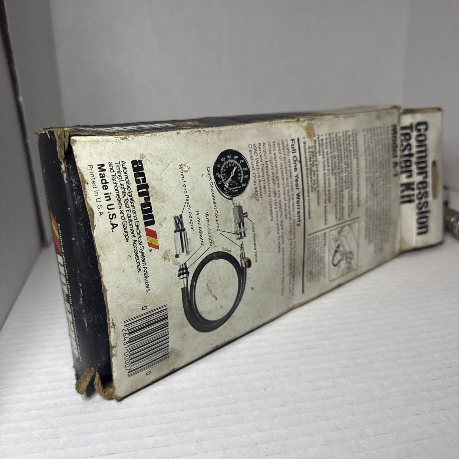 ACTRON Vacuum & Pressure Tester Kit Model A-3 USA Box, Vintage