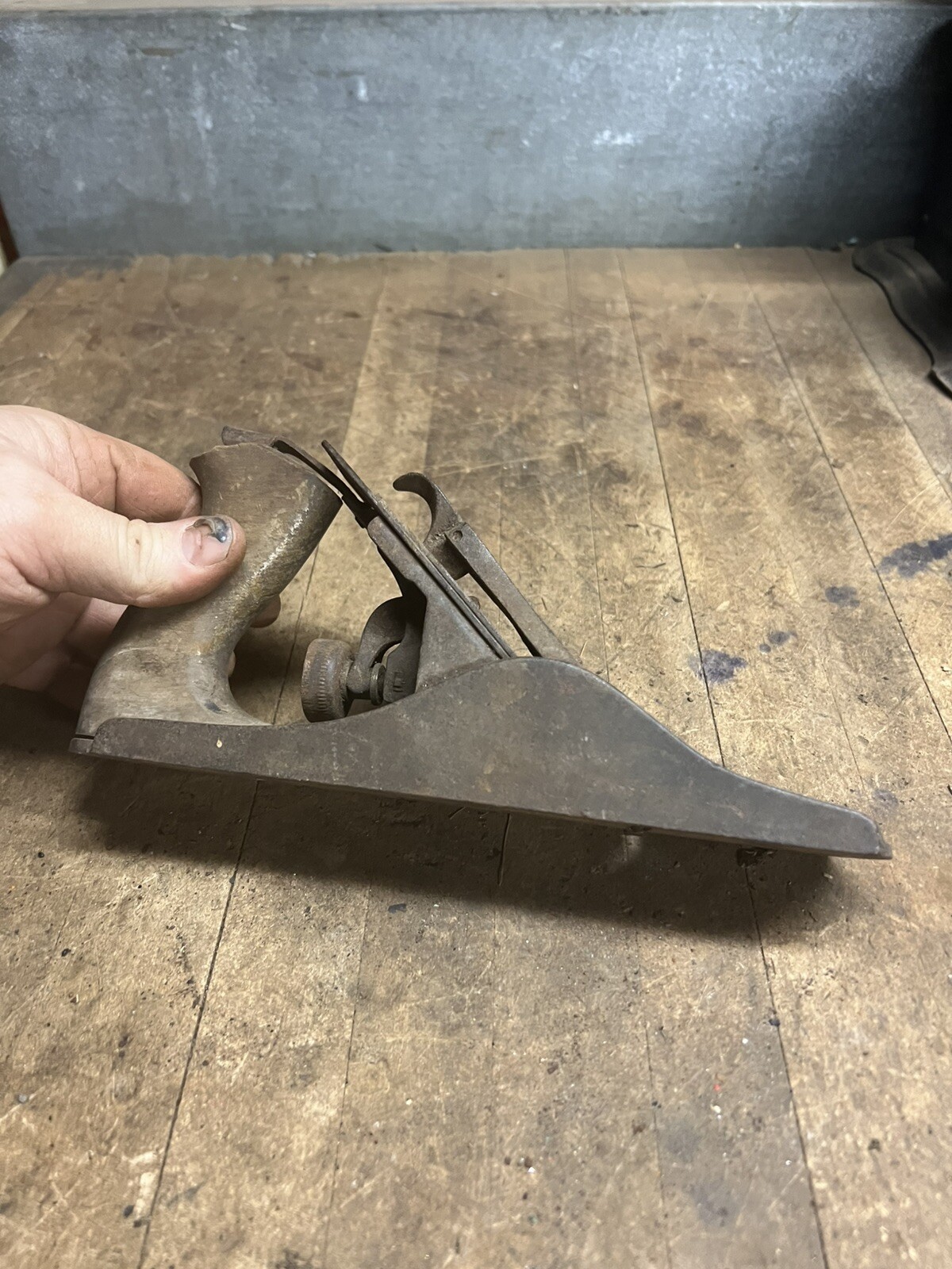 Antique Old Rare Unknown Stanley No ? Hand Block Plane Metal Wood Tool Parts USA