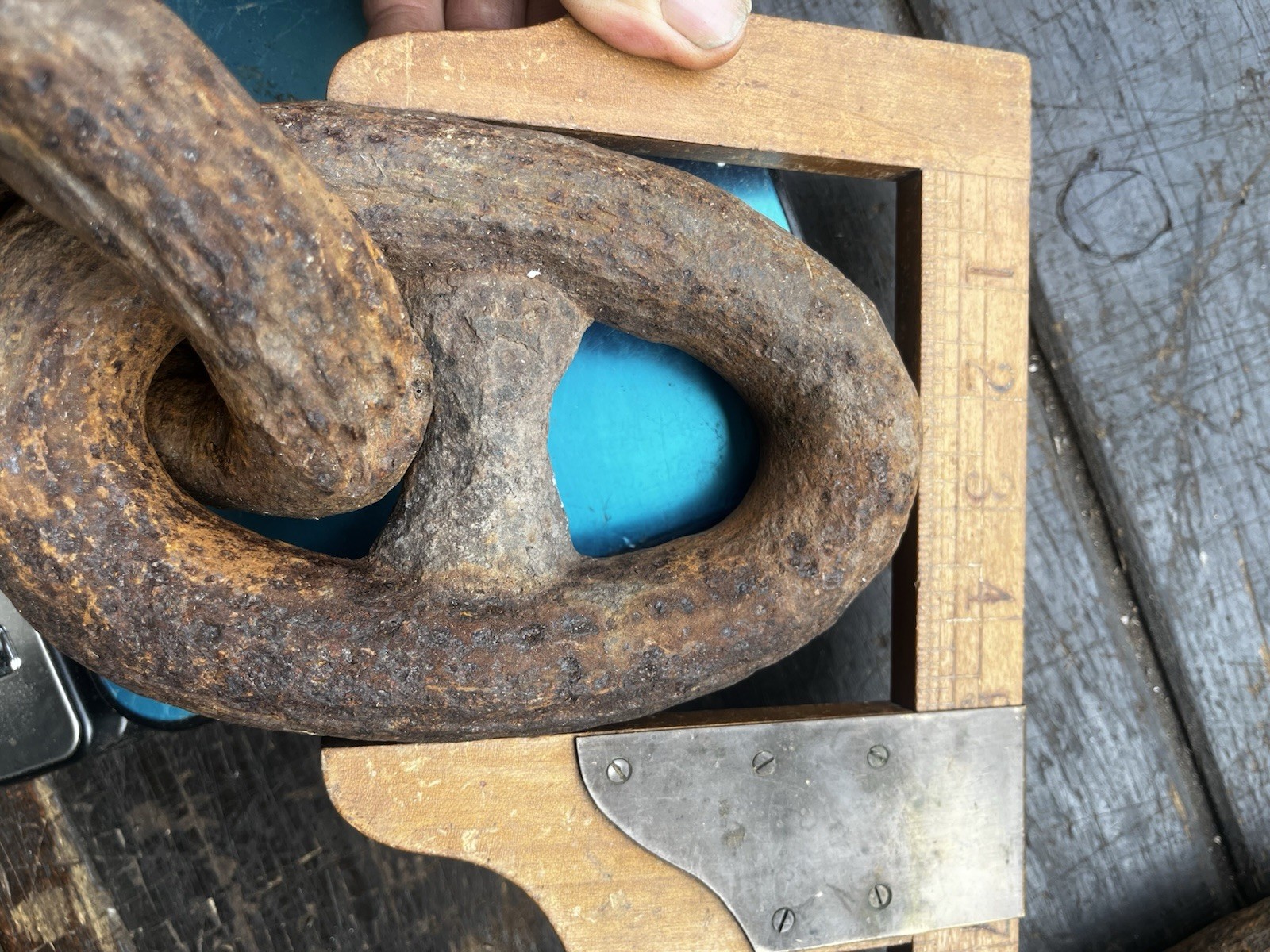 18 # Guaranteed Authentic Wrought Iron Anchor Chain Blacksmith Knife Maker