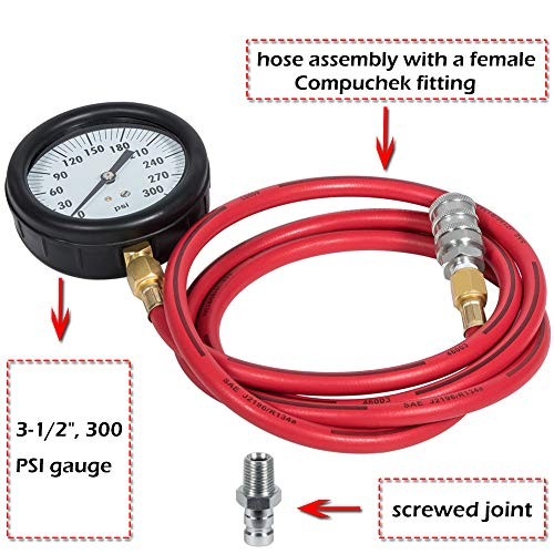 TU-32-20 Compuchek Fuel System Pressure Test Gauge Fits for Cummins and Diesel