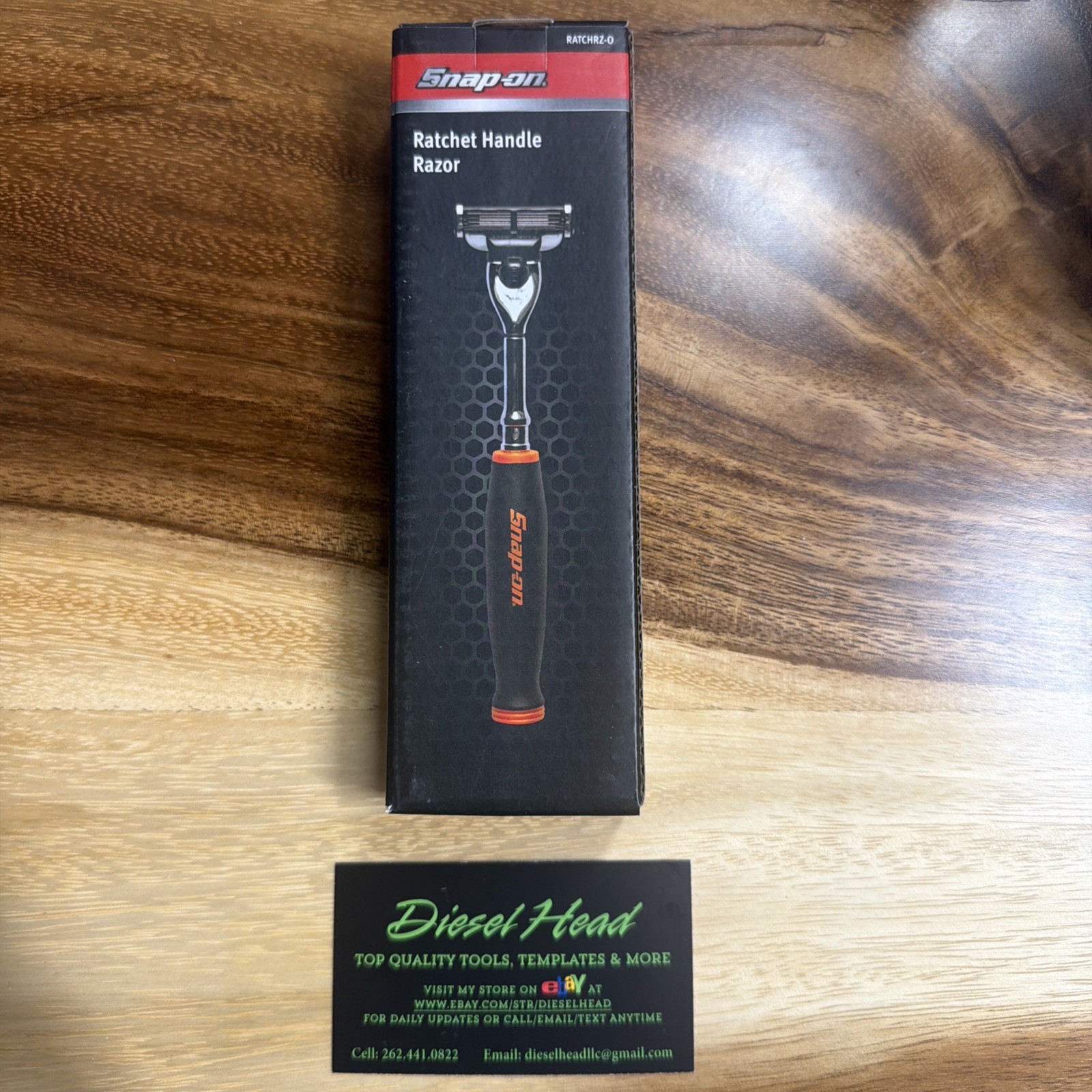 Snap On Tools Soft Grip ORANGE Ratchet Handle Gillette Blade Shaver RATCRZ-O