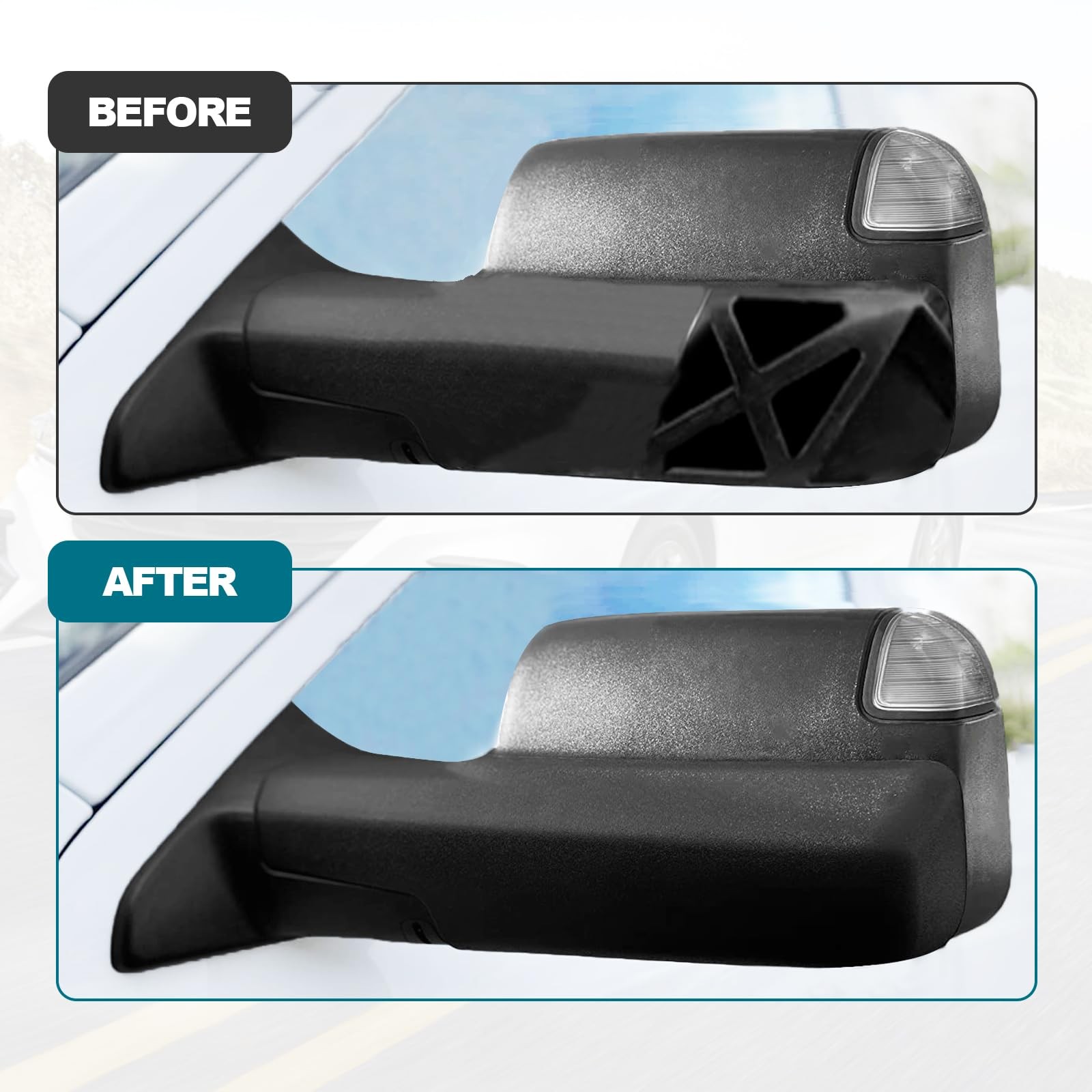 Left Driver Side Trailer Tow Mirror Cover for 2014-2019 Dodge RAM 1500/2500/3500