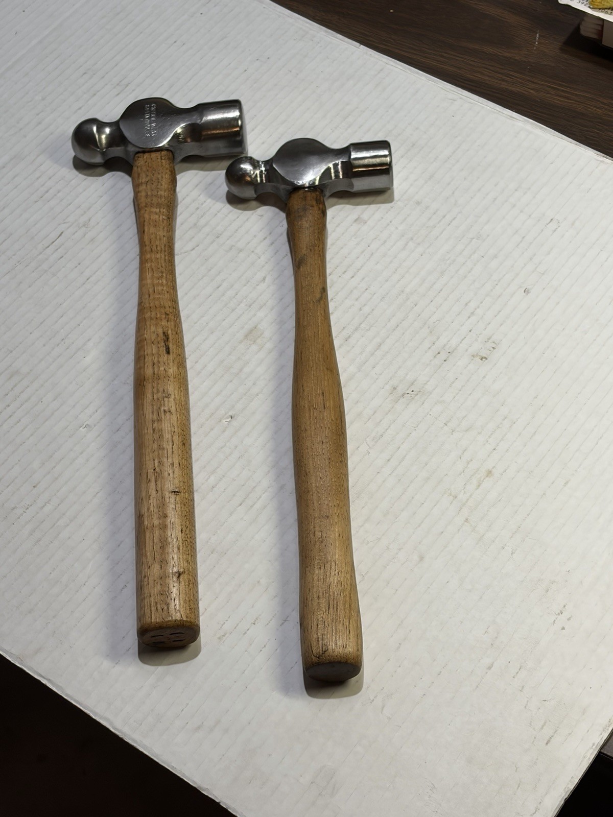 Vintage Pair Blue Point by Snap-on Hammers 20oz/24oz Kenosha Wis. USA