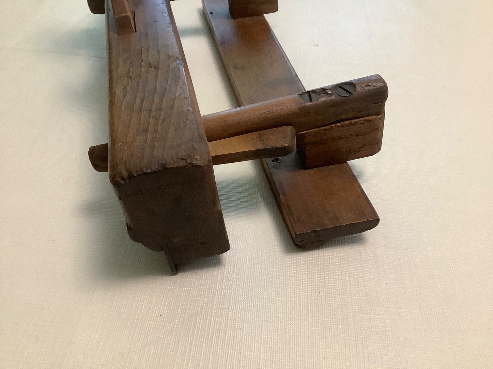 Antique Adjustable Wooden Tongue & Groove Plane White & Grinnet?