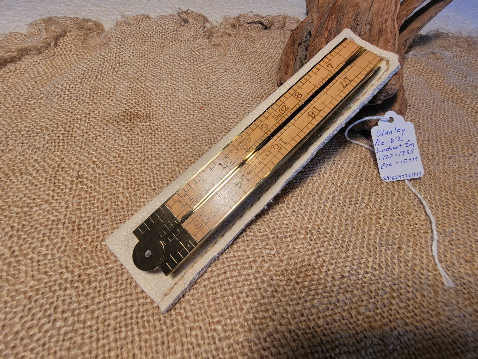 Vintage STANLEY No.62 Rule Ruler Sweetheart Era 1920-35 EXCELLENT