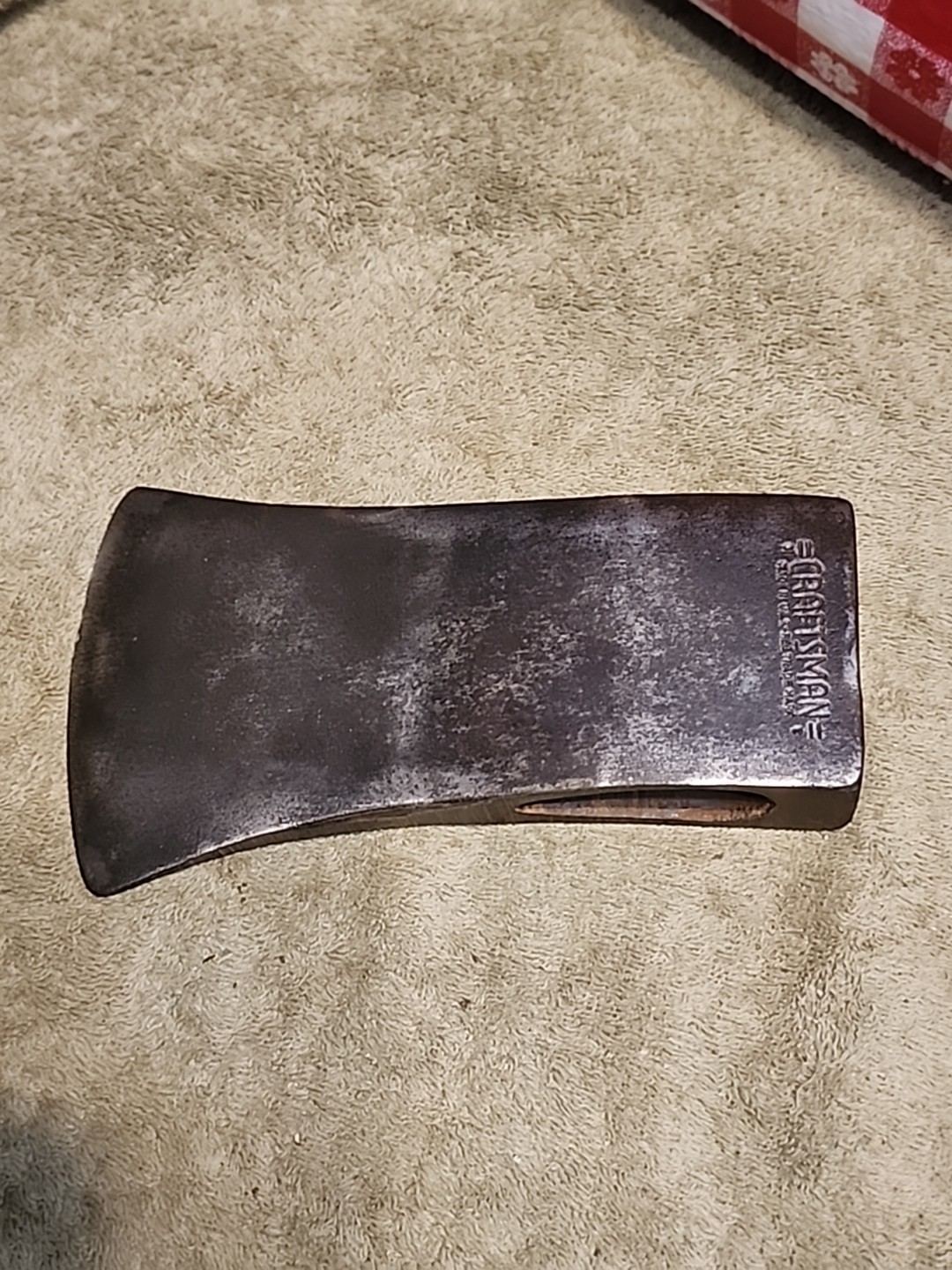 Vintage = CRAFTSMAN = TRADE MARK , USA Single Bit Axe Head 3 lb 13 oz