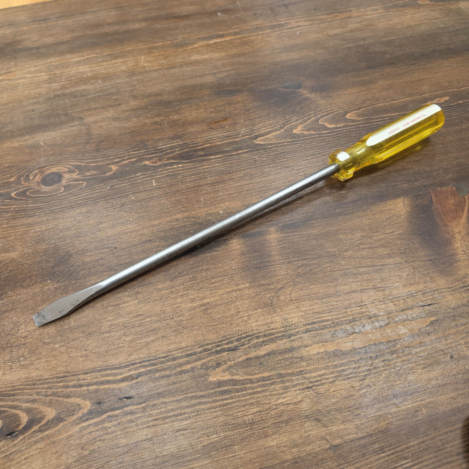 ACE Hardware Slotted Flat Head Screwdriver VTG 16″ Chrome Vanadium 24845 USA
