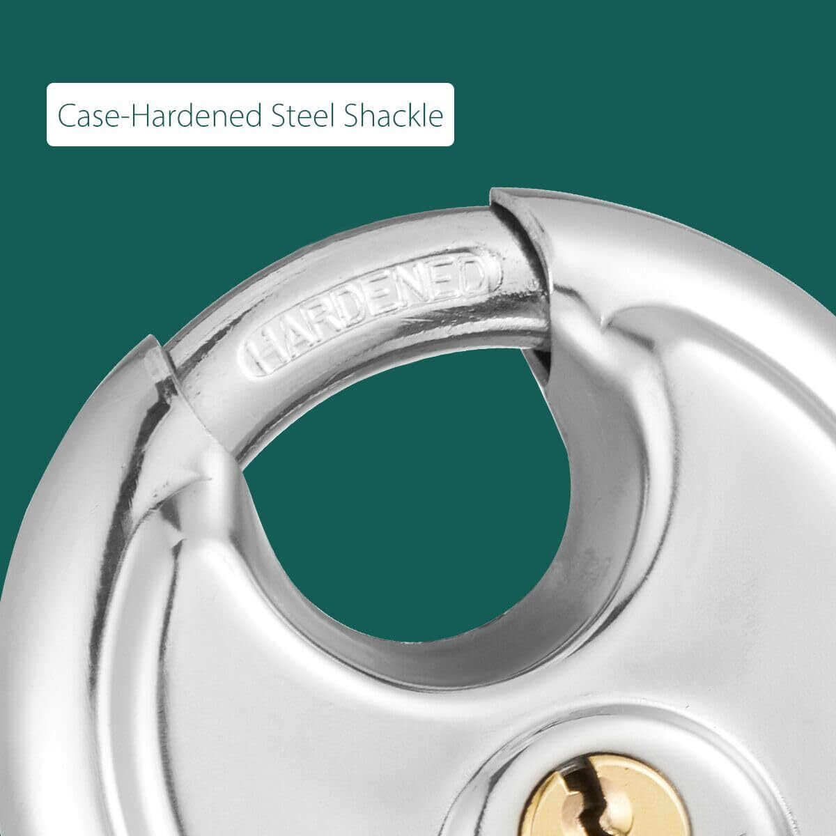 4 Pack Keyed Alike Discus Padlocks – Stainless Steel Locks for Shed, Trailer