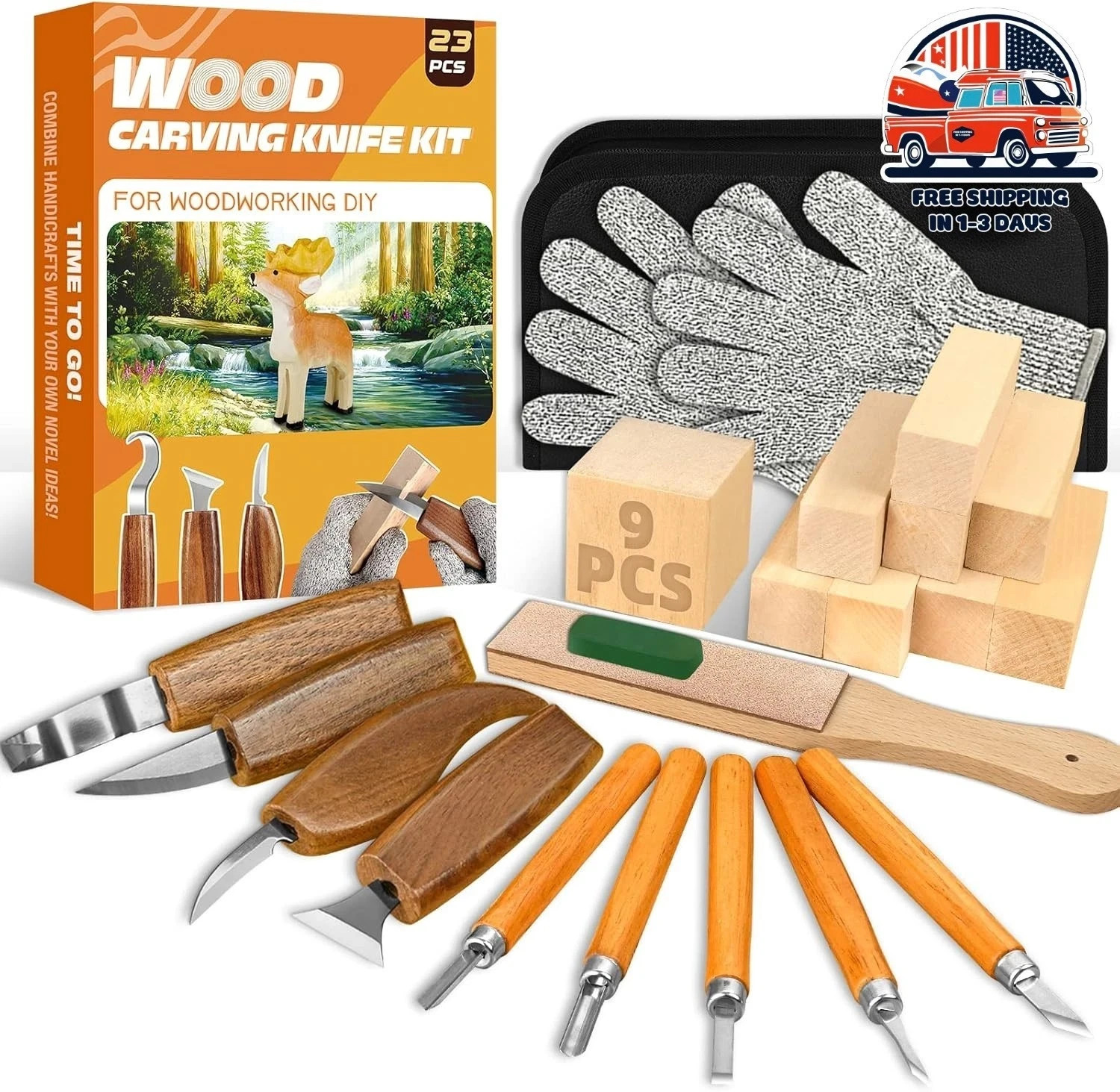Juego De Cuchillos Para Tallar Madera, Juego De 23 Herramientas De Tallado NUEVO
