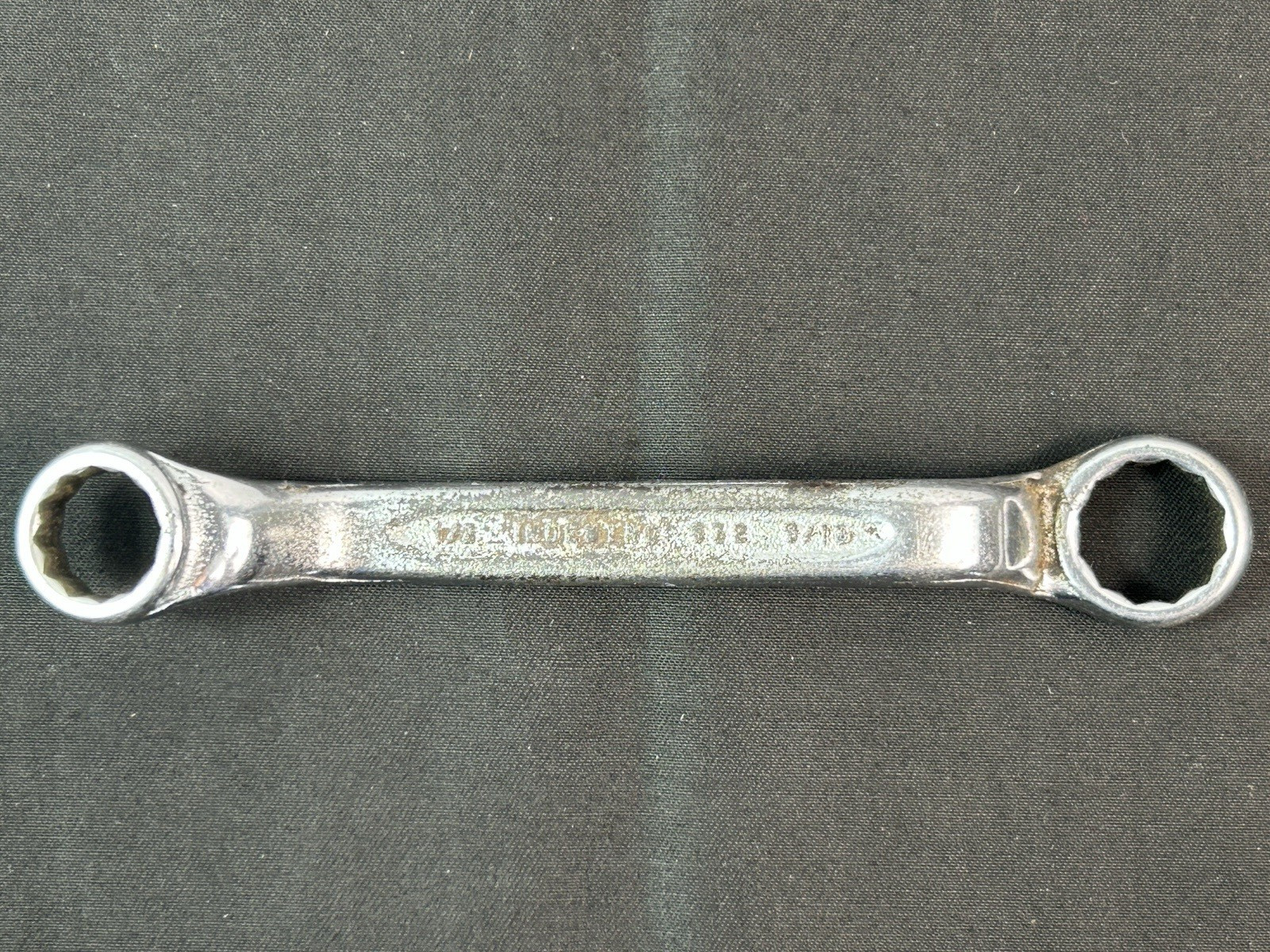 INDESTRO 932, 1/2in. X 9/16in. Short Offset Box End Wrench, 5-1/4in., USA Made