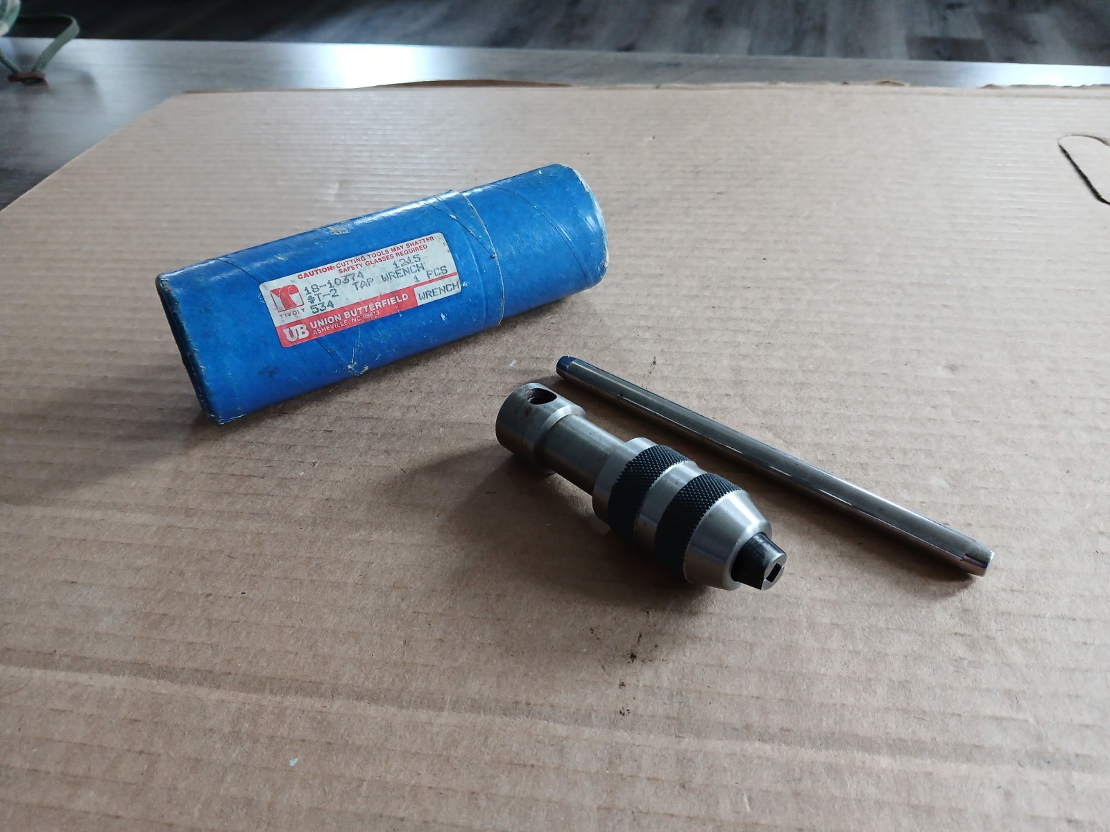Vintage #T-2 Tap Wrench Union Butterfield T-Handle in Original Tube