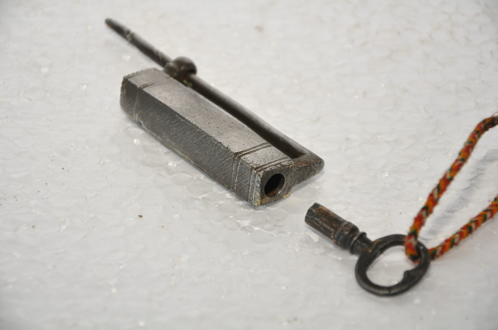 Vintage Iron Handcrafted Rectangular Screw System Padlock