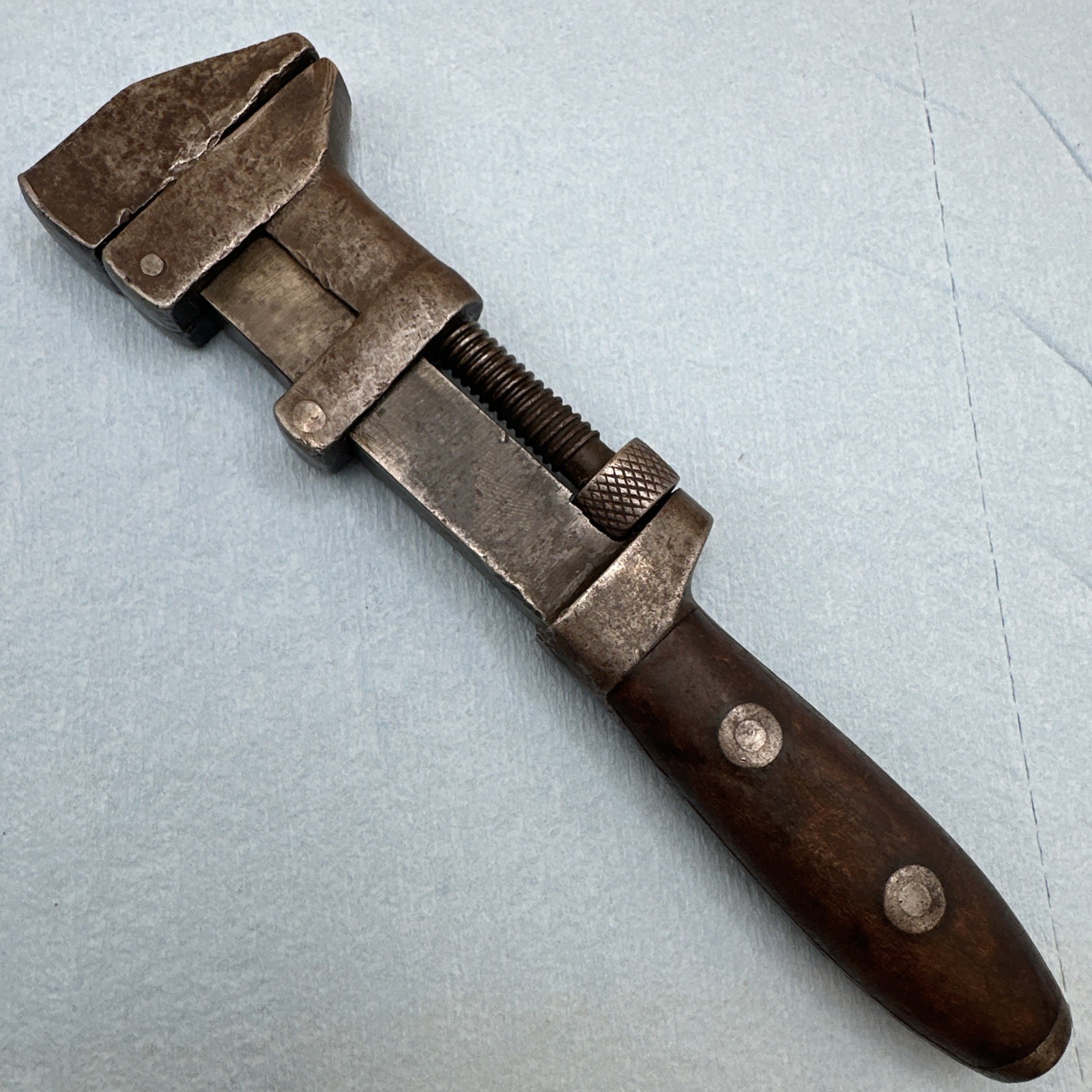 Antique P. S. & W. Co. 8” Solid Bar Pipe Wrench Pat. Jan. 14, 1896 Made In USA