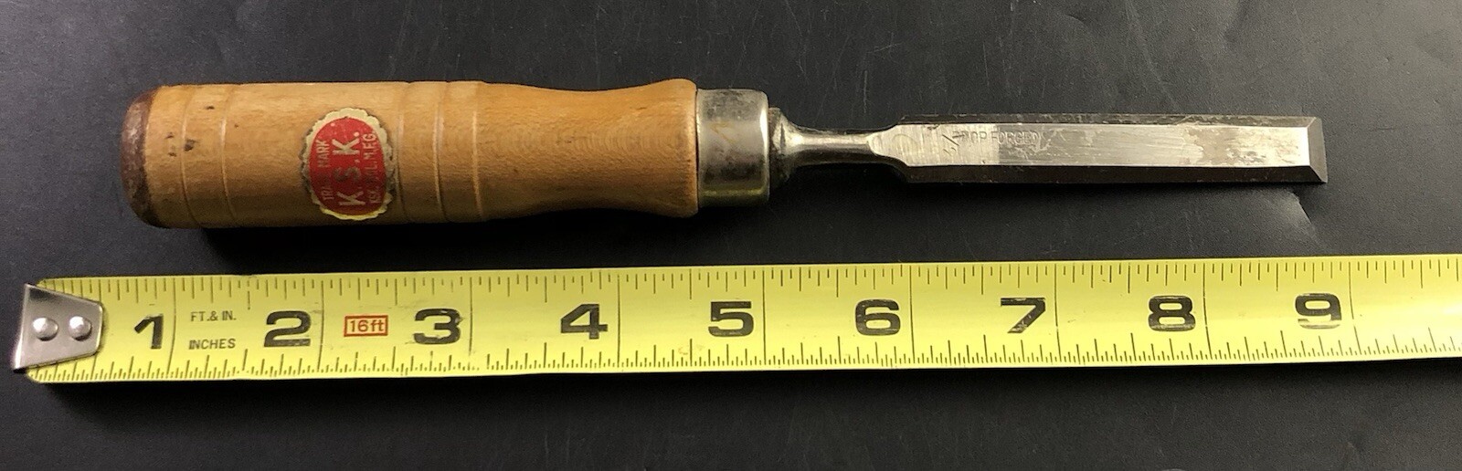 Vintage handmade chisel ussr period powerful carpenter tool Dl.3