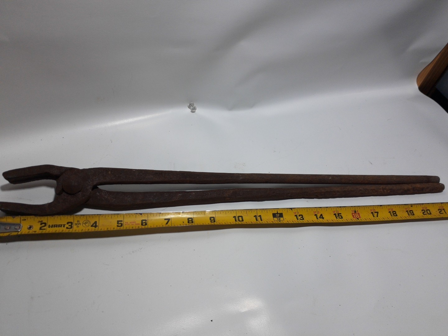 Antique Blacksmith Tongs . 22in L