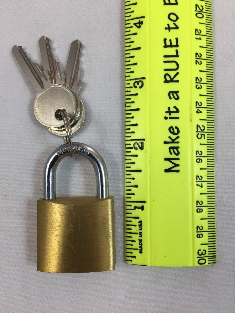 NEW 4 Small Medium Metal Pad locks Mini Brass Tiny Box Lock Keyed Jewelry 3 Keys