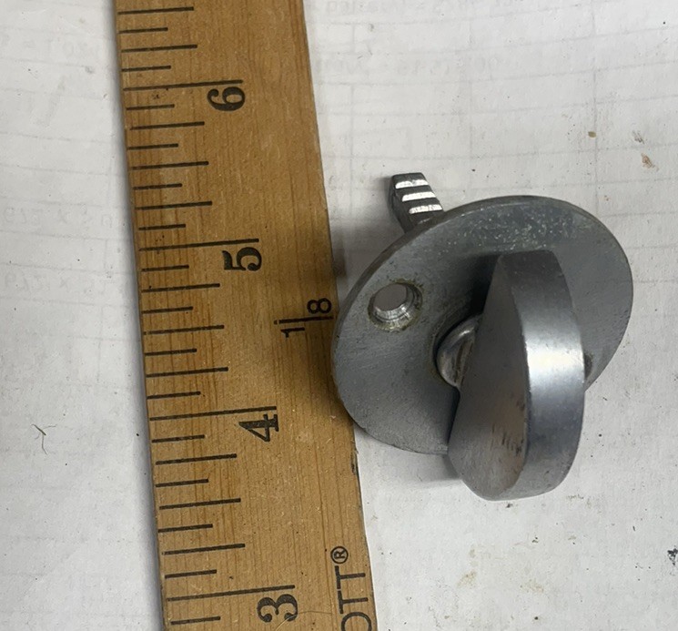 Vintage Old Mortise Lock Thumb Turn Brass Parts Round 1” Center Locksmith Trim