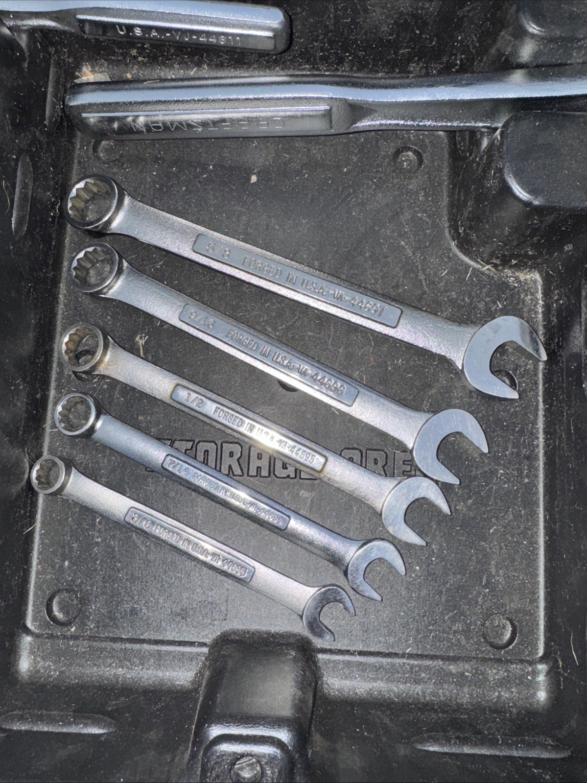 Rare Sears Craftsman USA 120pc Mechanics Tool Set Socket Ratchet 33820 Light Use