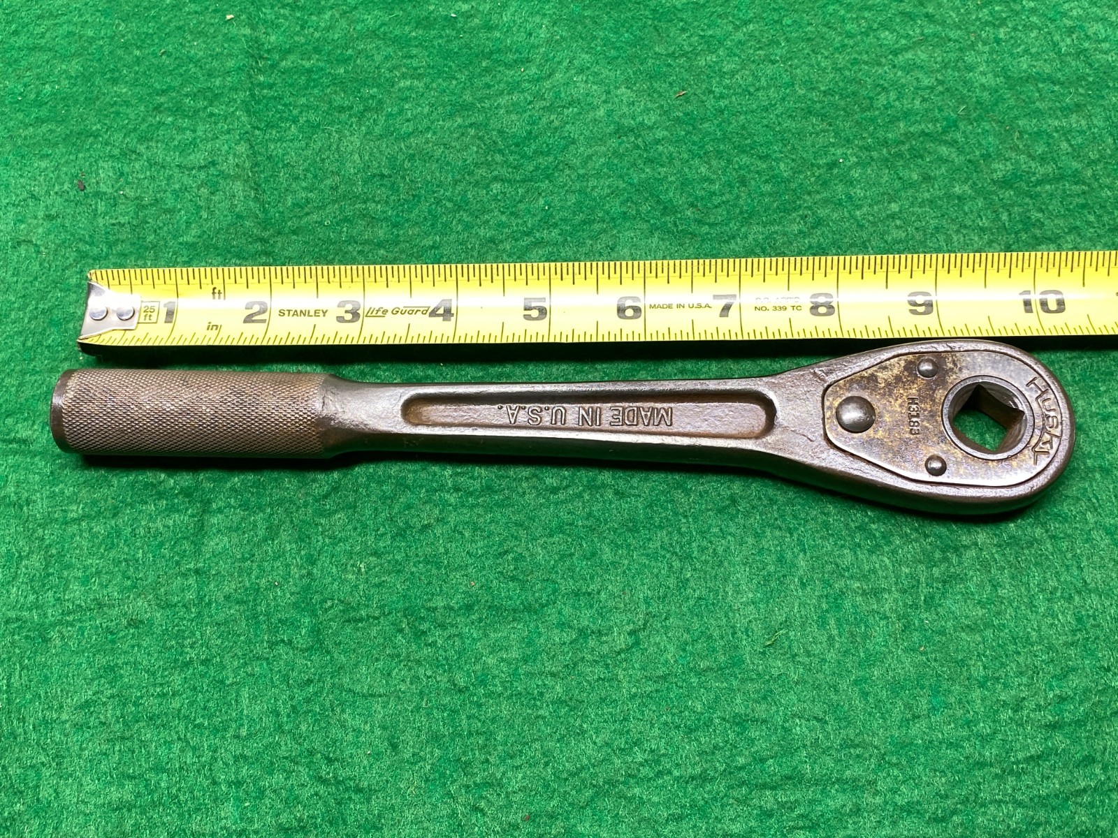 Vintage 1940’s Husky 1/2″ Drive Reversible Ratchet. Forged. Made In U.S.A.
