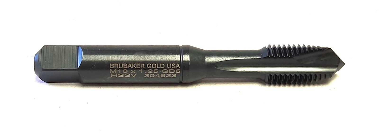 BRUBAKER 21296-03-B M10x1.25 D5 3FL P-GOLD SPIRAL POINT PLUG TAP