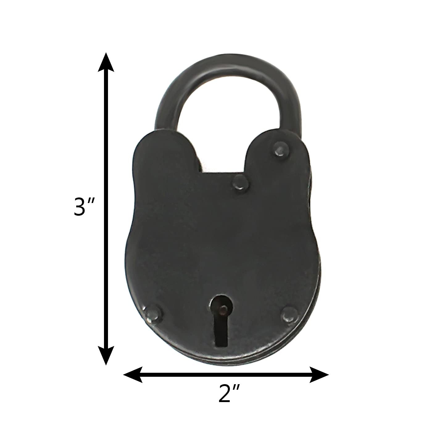 Nautical Cove Antique Solid Iron Lock with Skeleton Keys – Pirate Treasure Lo…