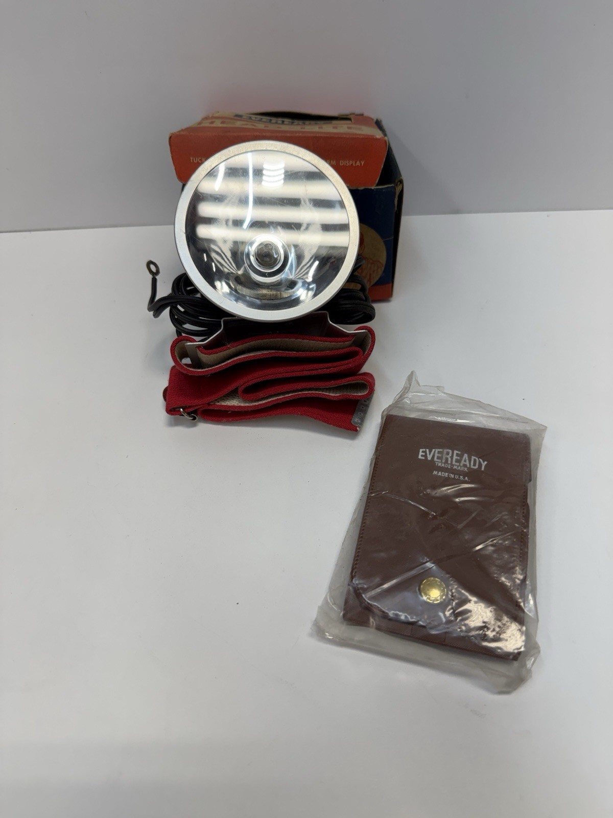 Vintage EveReady Headlight Bright Long Range Beam No34 NOS In Box Rare OldStock