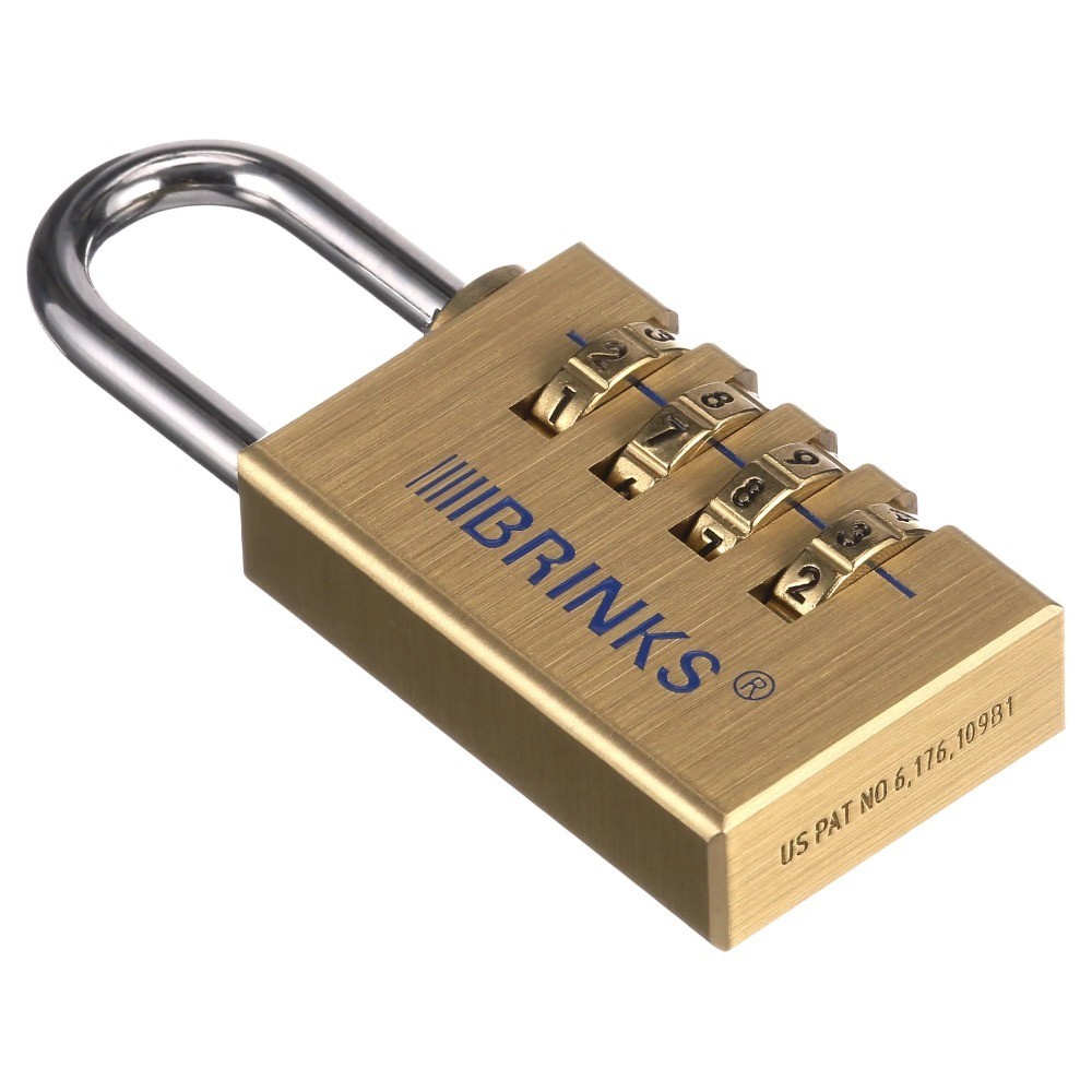 30mm Resettable Combination Padlock Solid Brass 1-3/16 inch Shackle Keyless Lock