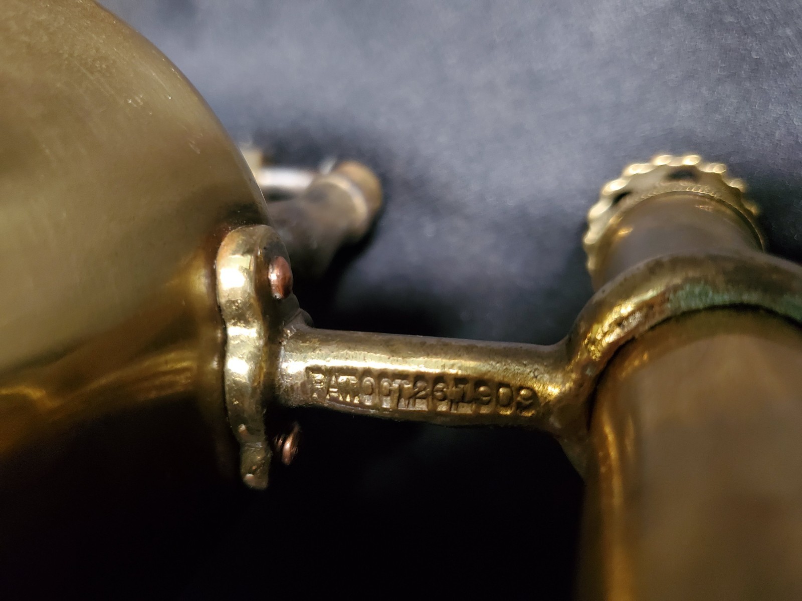 Antique Blow Torch OTTO BERNZ ‘Always Reliable’ Brass w Orig Label Patent 1909