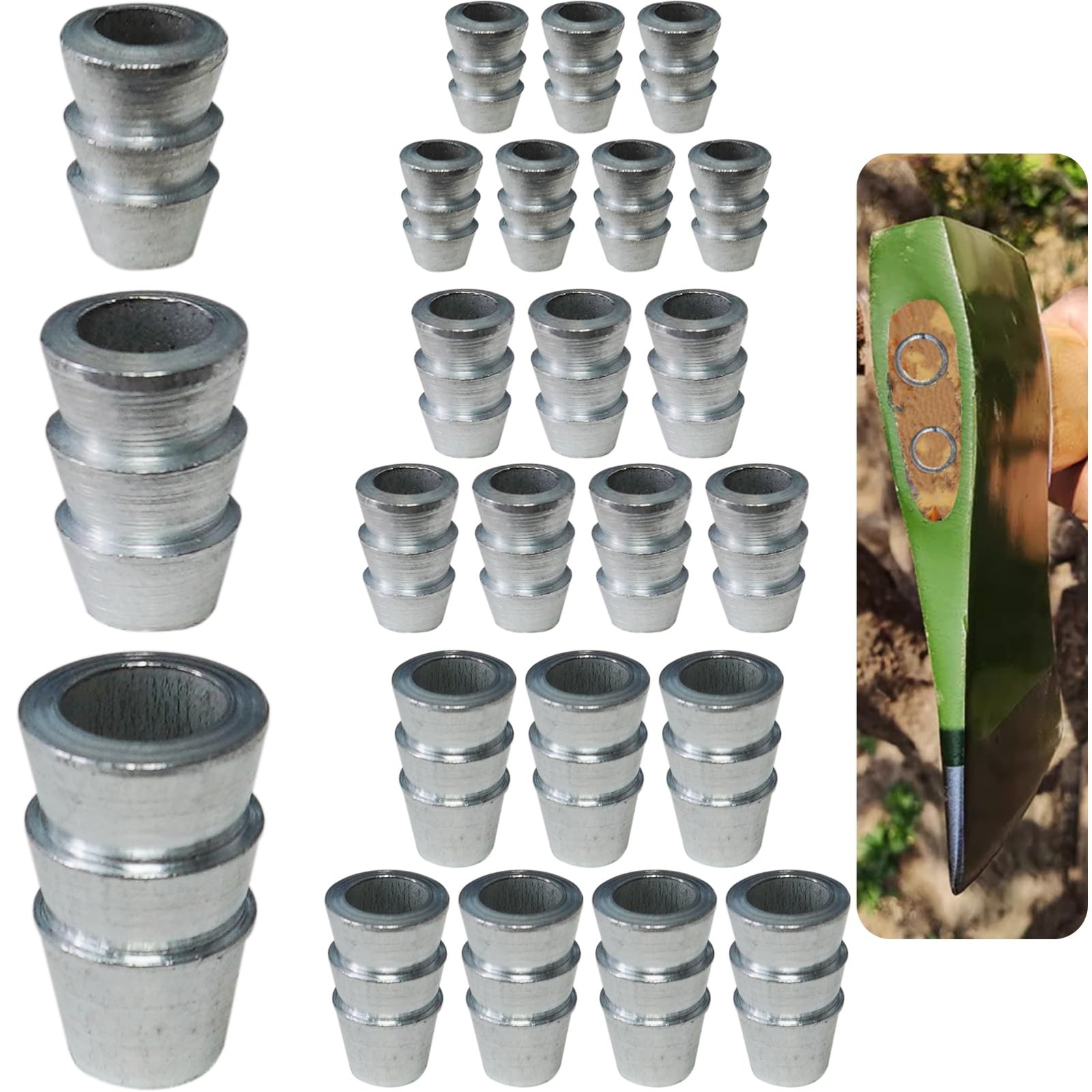 21 PCS Extended Round Axe Handle Wedge Safety Metal Wedge Hammer Handle Wedge…