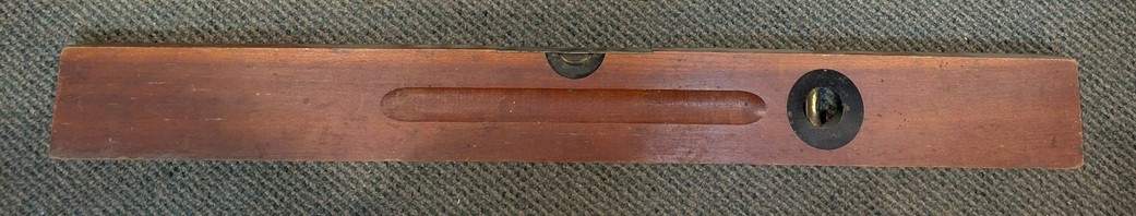 Vintage Stanley 30 Inch Cherry Wood Level, 1950’s No. 0