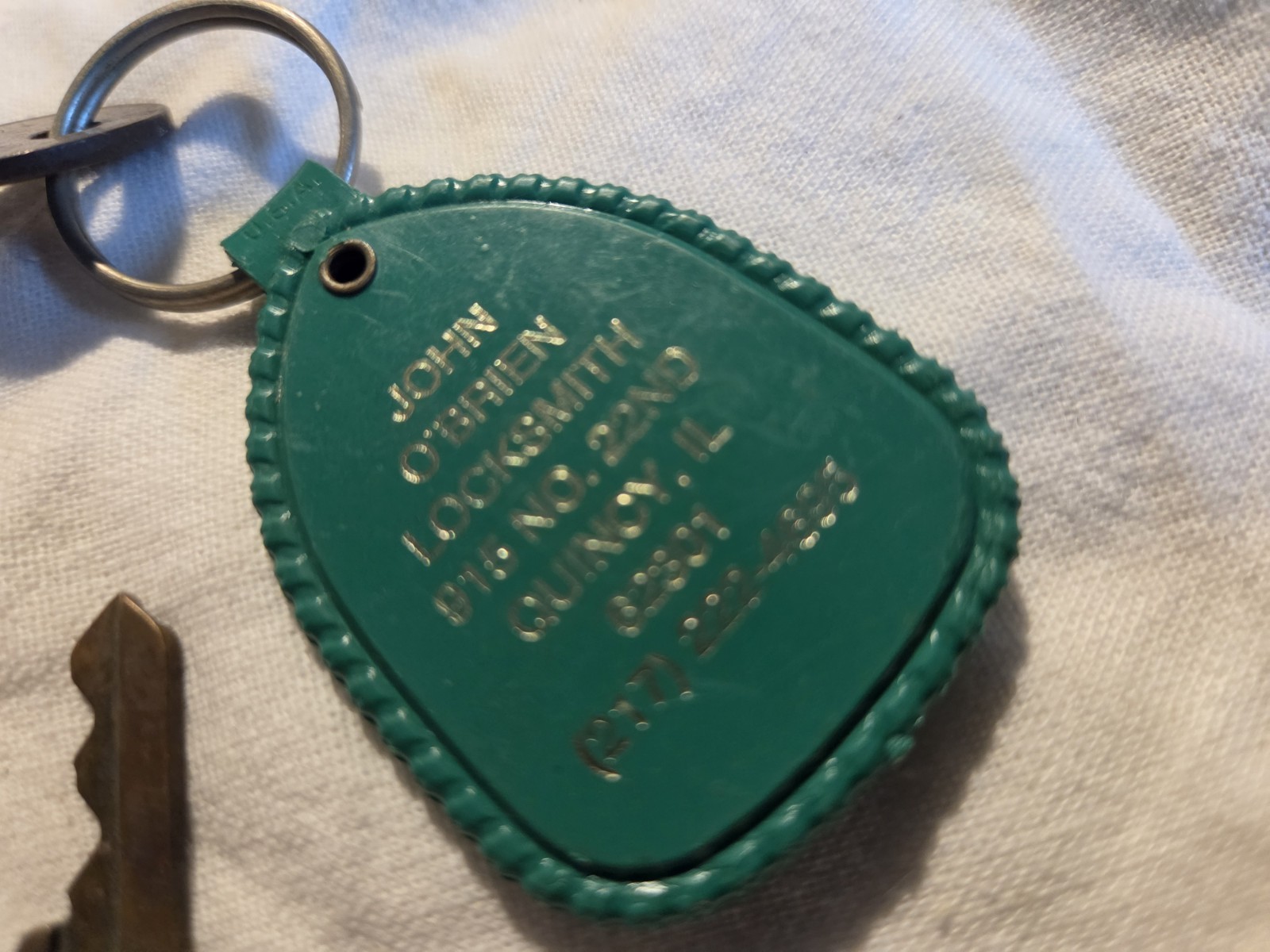 Mixed Lot Vintage Keys with Keychains, Tags, Key Rings & Key Fobs