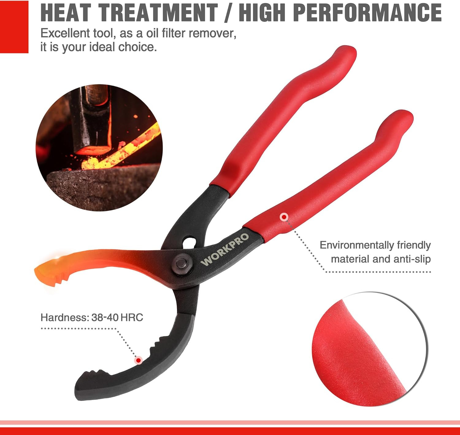 12″ Adjustable Oil Filter Pliers, Wrench Adjustable Oil Filter Removal Tool, Ide