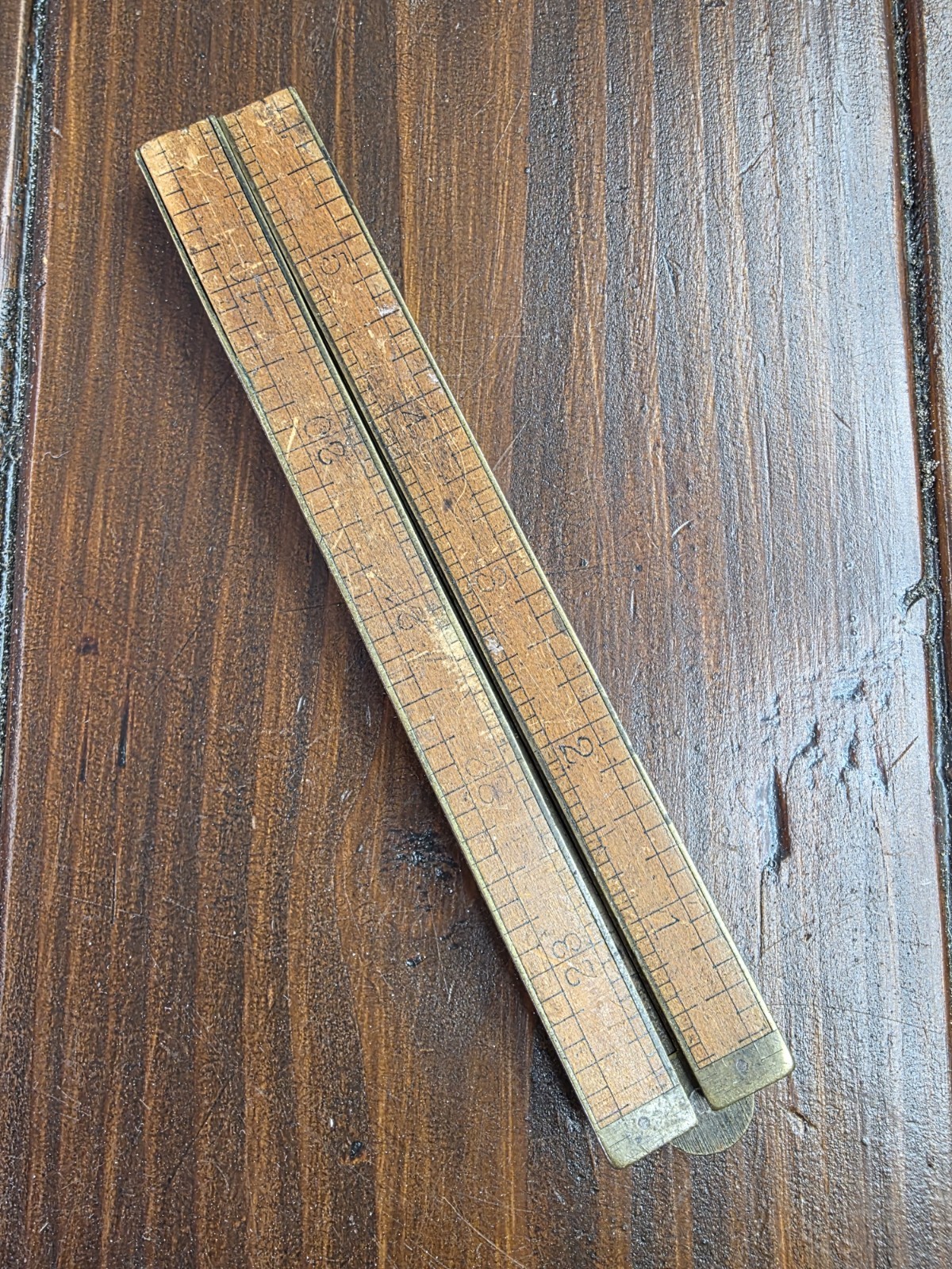 Vintage Stanley Rule & Level No.62 24 Inch Folding Wooden Ruler Boxwood