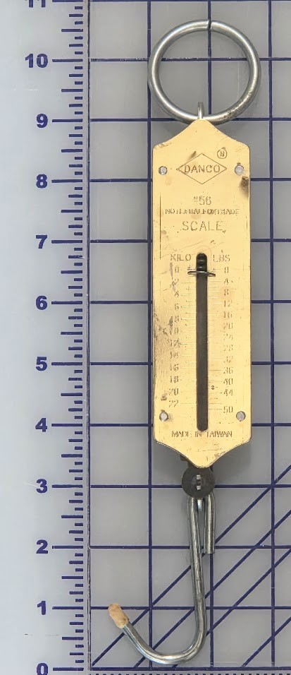 Brass Danco #56 Spring Scale Weights up to 50 LBS Kitchen Shop Decor