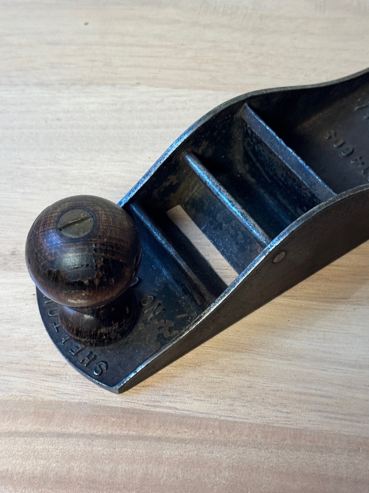 Vintage SHELTON No.04 Patented Jack Plane Made in USA Sole & Handles Only