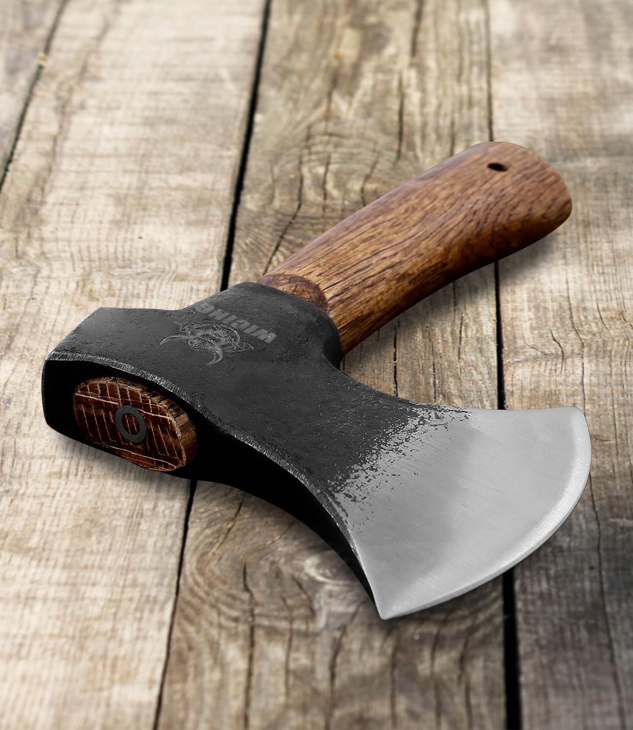 Hatchet, 8 Inches Small Hand Axe 1065 Manganese Steel and Beech Wood Handle with