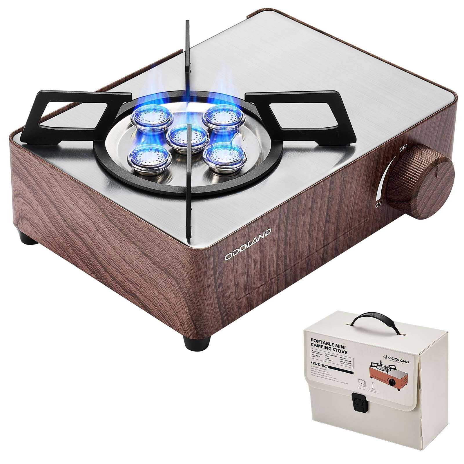Odoland Portable Camping Stove 7500 BTU Camp Stove Lightweight Butane Gas Sto…