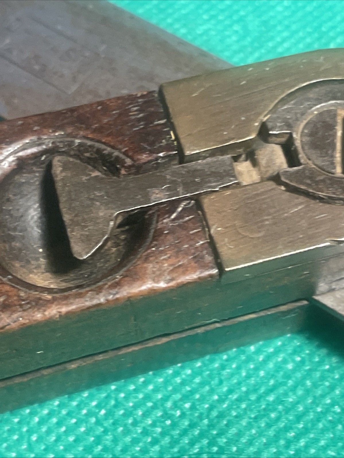 Hold-Fast 10″ rosewood sliding t-bevel square Pat’d 12-15-14 Southington