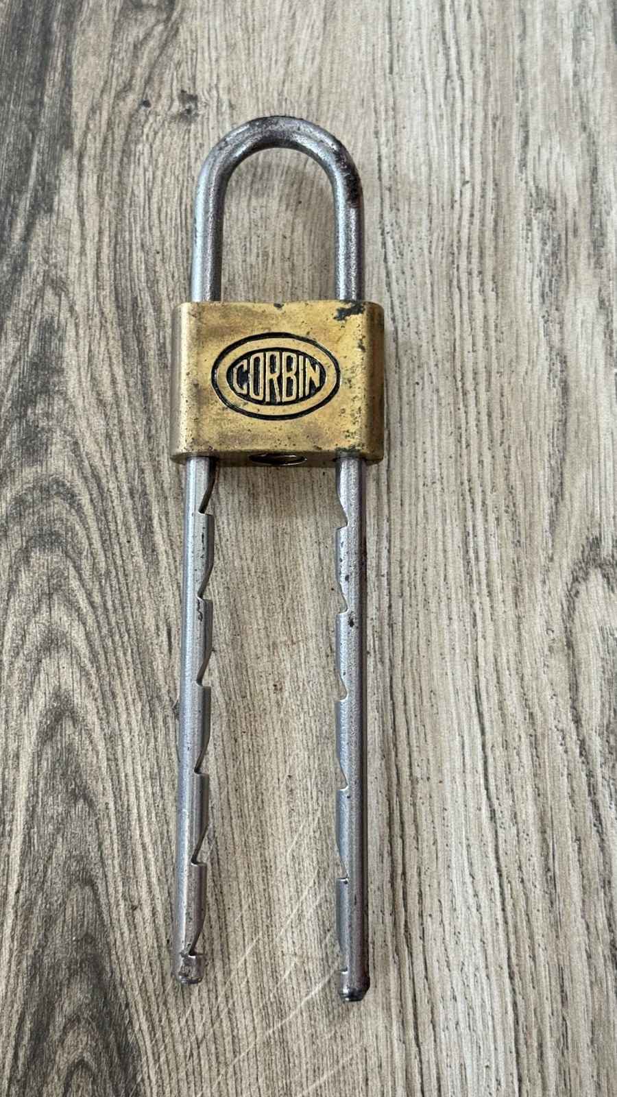 Vintage Old Corbin Bicycle Padlock Lock No Key