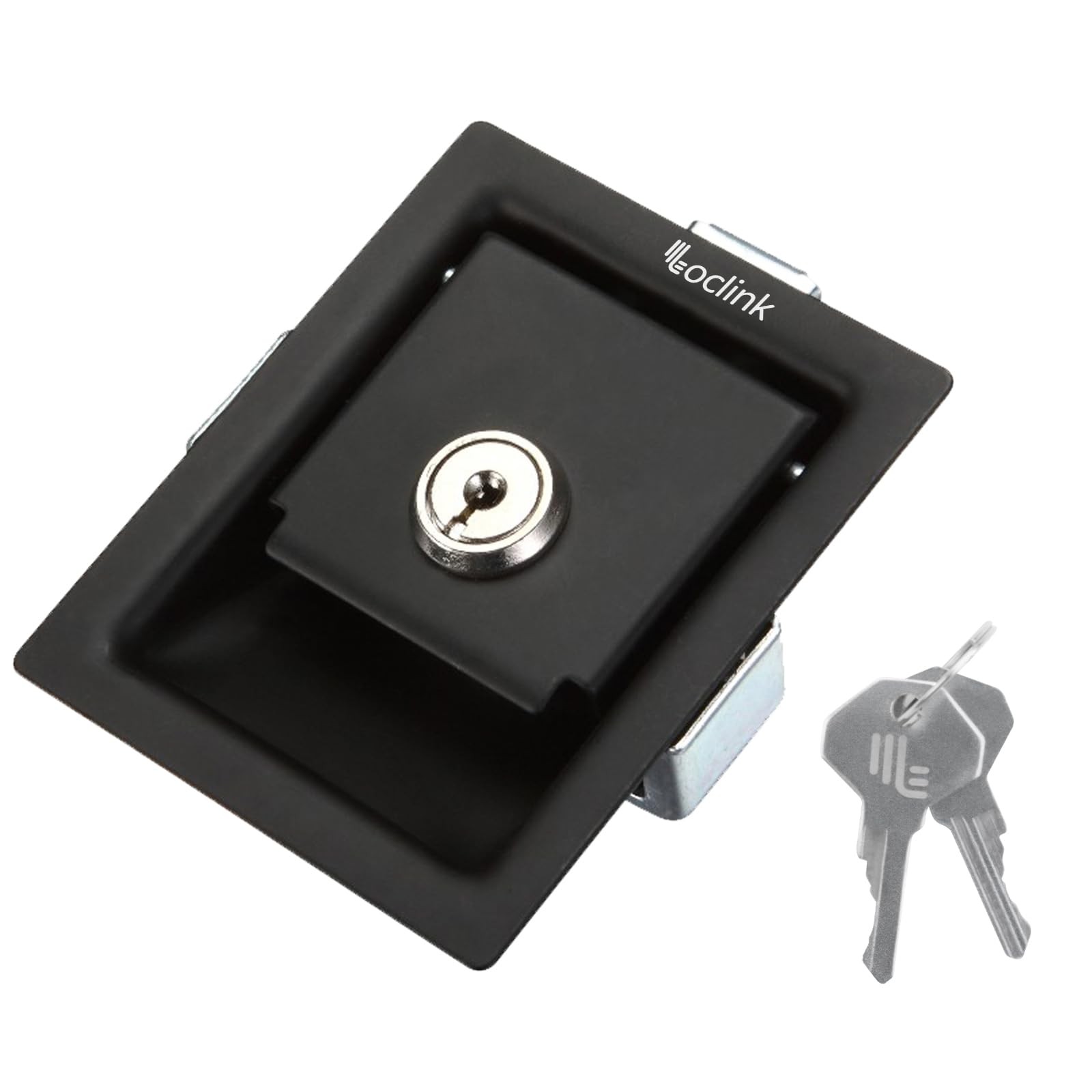 1 PCS Black Truck Tool Box Lock Flush Mount Stainless Steel Paddle Latch