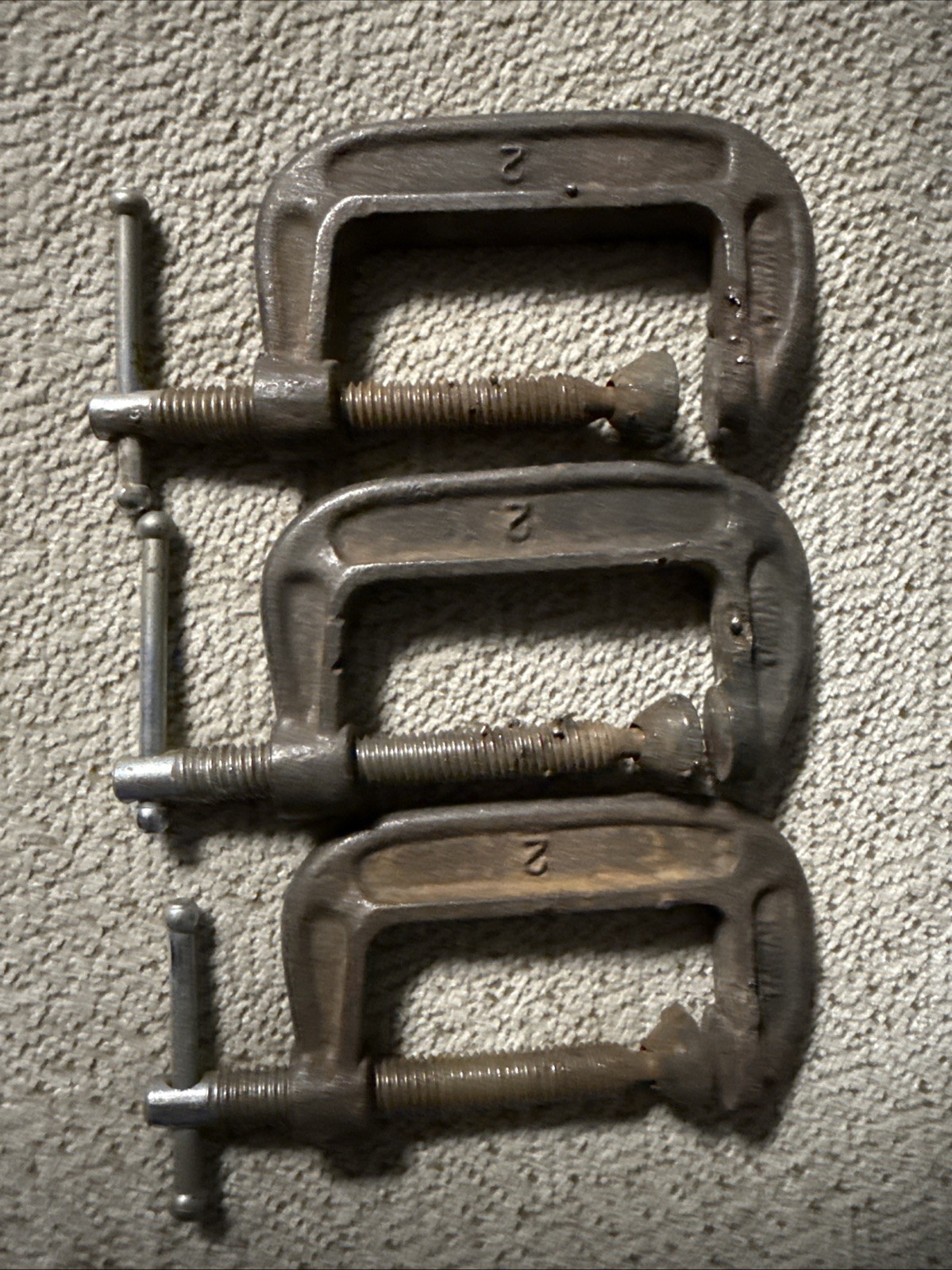 Set Of 3 – Vintage C Clamps Tool 2″ Taiwan – Heavy Duty