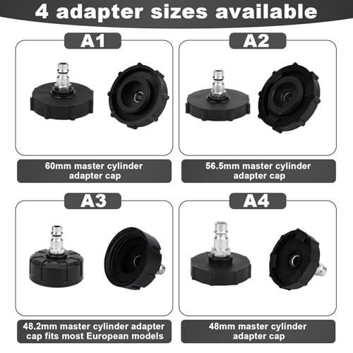 11pcs 3L Brake Bleeder Kit with Vacuum Pump, 1L Waste Bottle & 4 Master