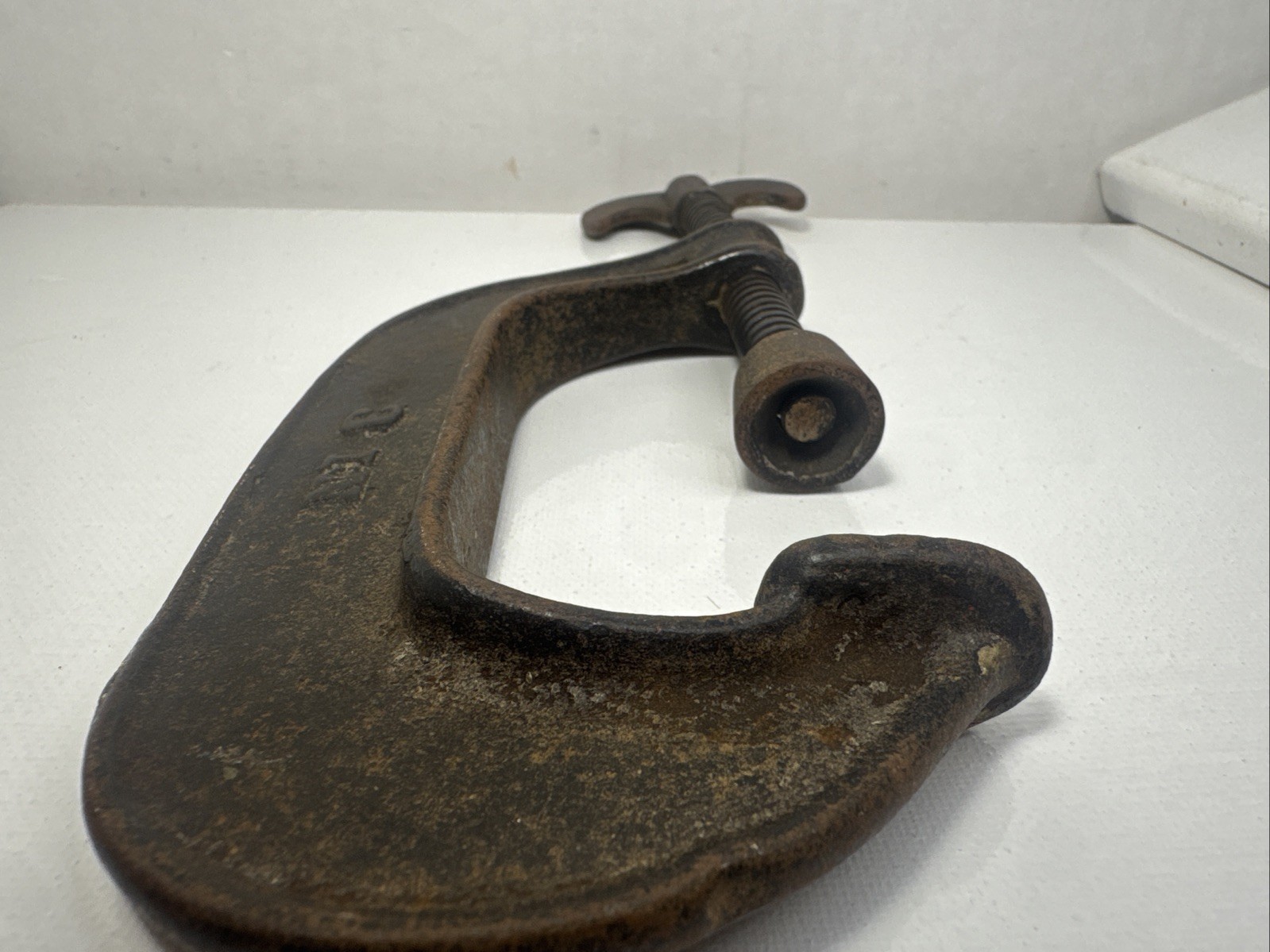 Antique Cast Iron 3 IN C Clamp Butterfly Wing Handle Vintage Hand Tool
