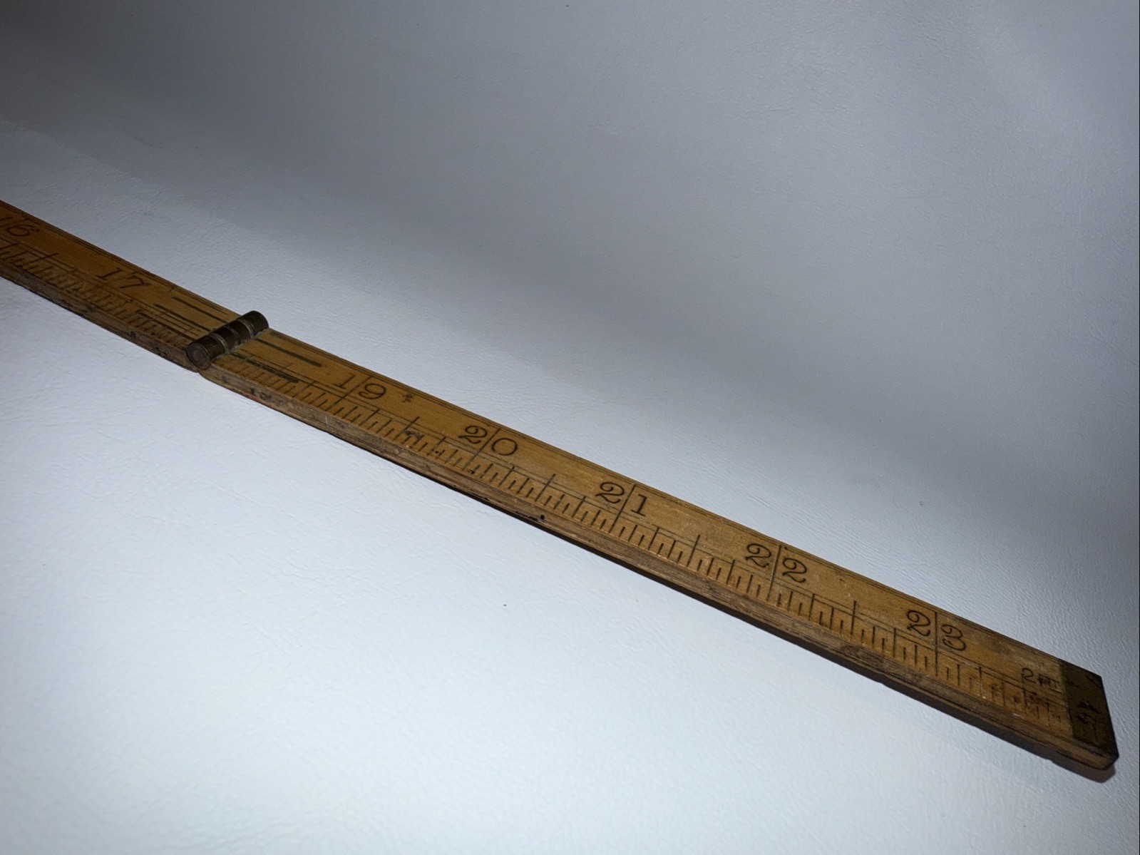 VINTAGE RABONE Boxwood & Brass Folding 24 Inch Pocket Ruler No 2550, England